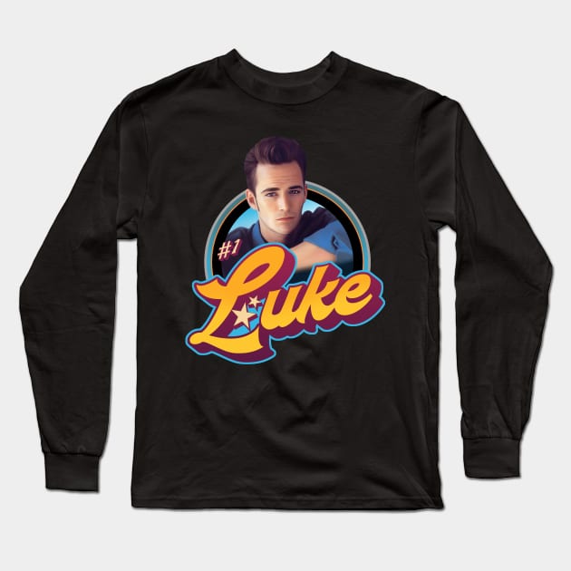 Luke Perry Long Sleeve T-Shirt by Trazzo